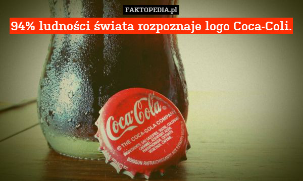 94% ludności świata rozpoznaje logo Coca-Coli. 