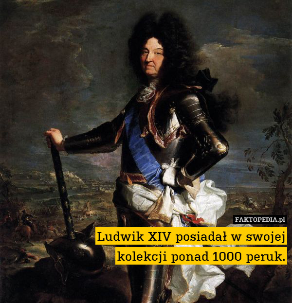 Ludwik XIV posiadał w swojej
kolekcji ponad 1000 peruk. 