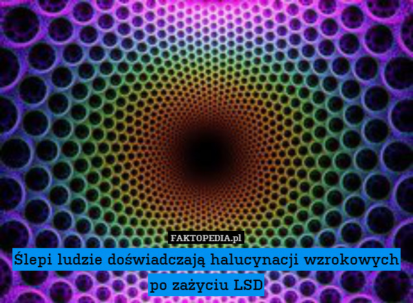 Ślepi ludzie doświadczają halucynacji wzrokowych po zażyciu LSD 
