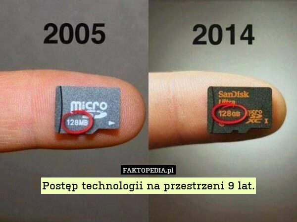 Postęp technologii na przestrzeni 9 lat. 