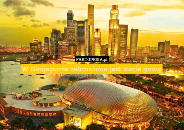 W Singapurze zabronione jest żucie – W Singapurze zabronione jest żucie gumy 