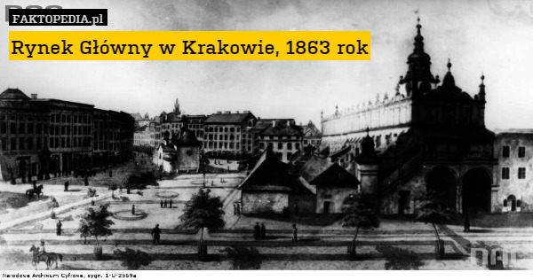 Rynek Główny w Krakowie, 1863 rok 