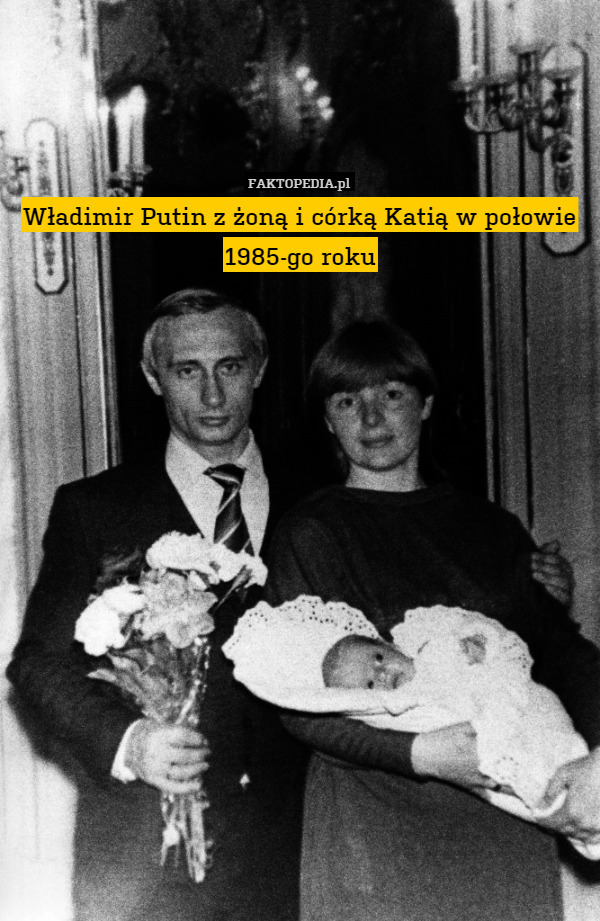 Władimir Putin z żoną i córką Katią w połowie 1985-go roku 