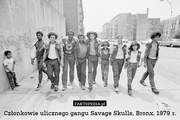 Członkowie ulicznego gangu Savage Skulls, Bronx, 1979 r. 