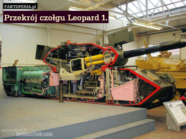 Przekrój czołgu Leopard 1. 