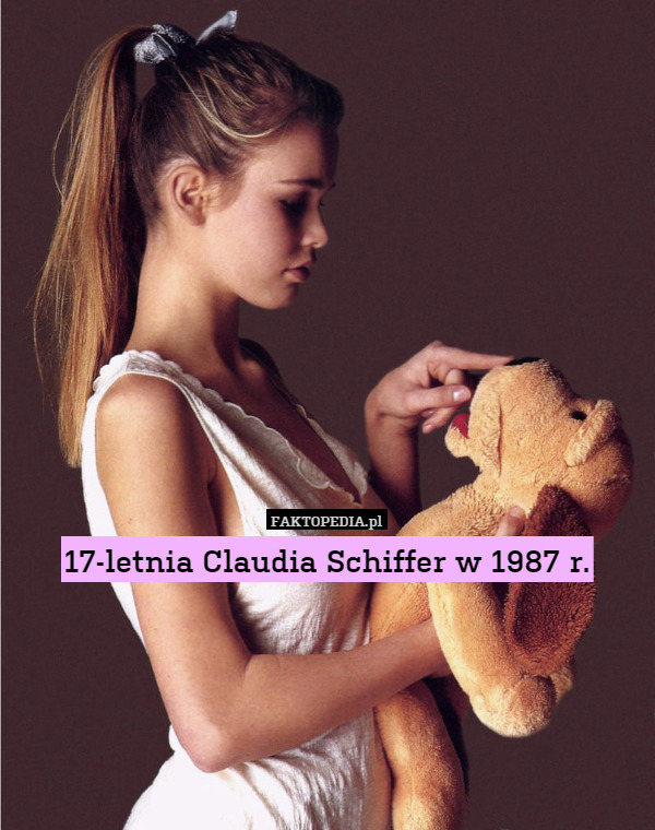 17-letnia Claudia Schiffer w 1987 r. 