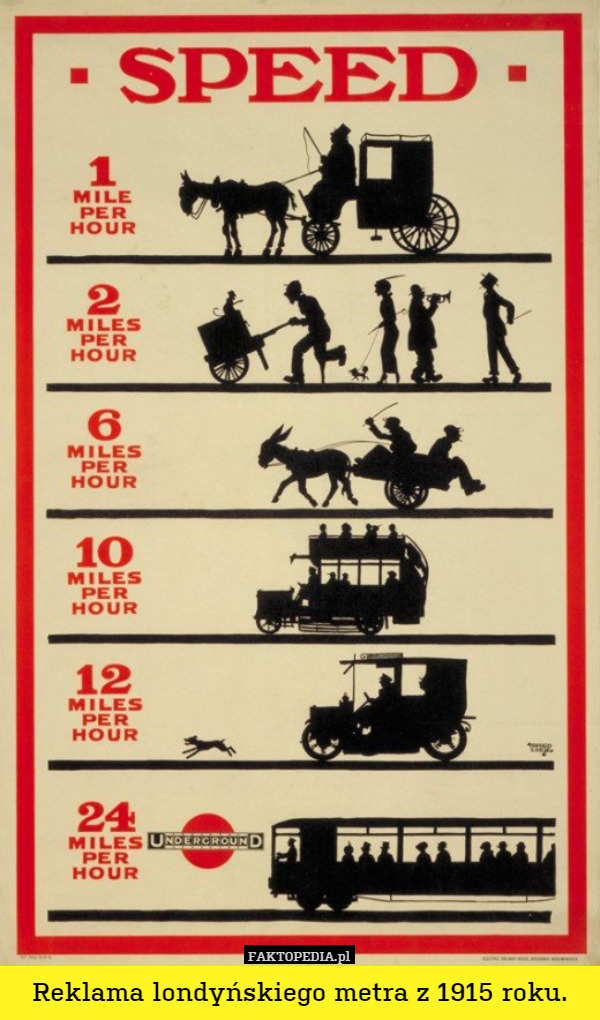 Reklama londyńskiego metra z 1915 roku. 