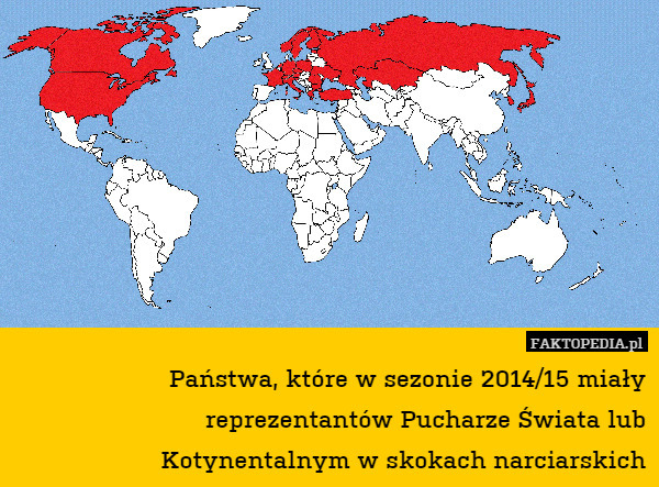 Państwa, które w sezonie 2014/15 miały reprezentantów Pucharze Świata lub Kotynentalnym w skokach narciarskich 