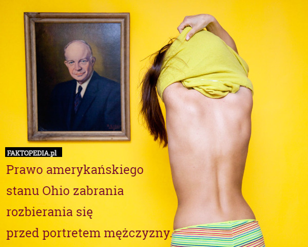 Prawo amerykańskiego
stanu Ohio zabrania
rozbierania się
przed portretem mężczyzny. 