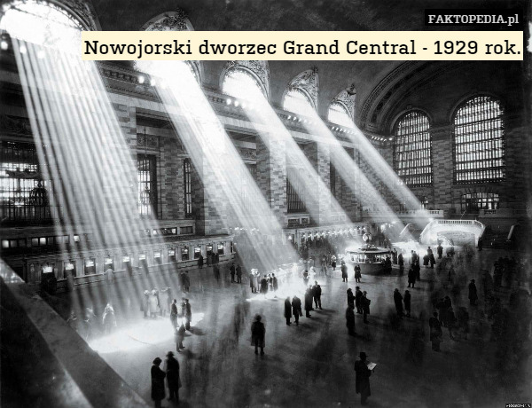 Nowojorski dworzec Grand Central - 1929 rok. 