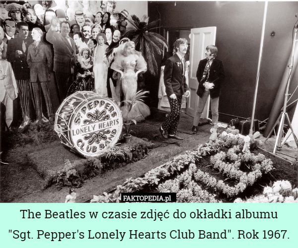 The Beatles w czasie zdjęć do okładki albumu "Sgt. Pepper's Lonely Hearts Club Band". Rok 1967. 