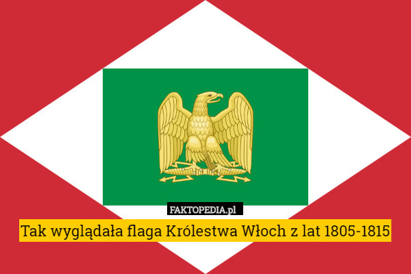 Tak wyglądała flaga Królestwa Włoch z lat 1805-1815 