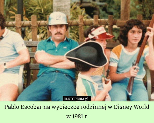 Pablo Escobar na wycieczce rodzinnej w Disney World w 1981 r. 