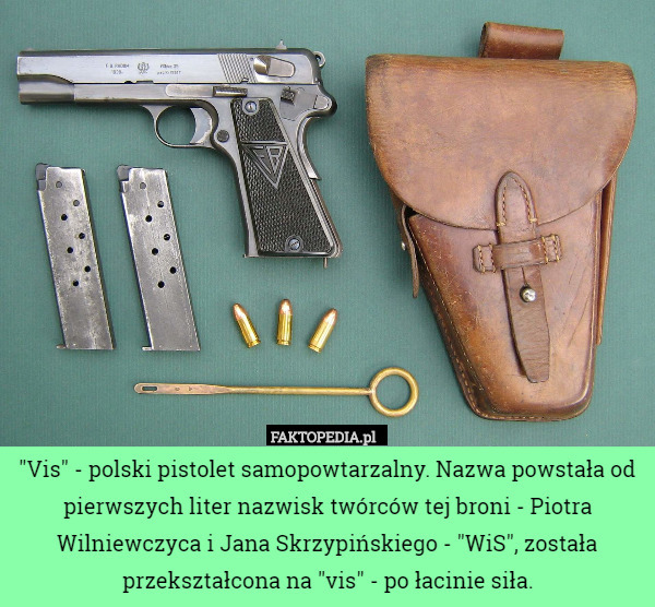 "Vis" - polski pistolet samopowtarzalny. Nazwa powstała od pierwszych liter nazwisk twórców tej broni - Piotra Wilniewczyca i Jana Skrzypińskiego - "WiS", została przekształcona na "vis" - po łacinie siła. 