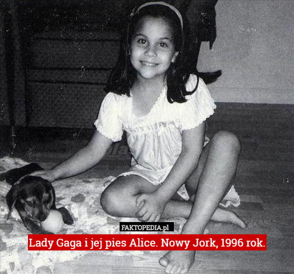 Lady Gaga i jej pies Alice. Nowy Jork, 1996 rok. 