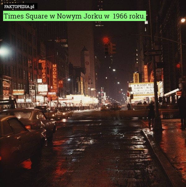 Times Square w Nowym Jorku w  1966 roku. 