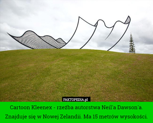 Cartoon Kleenex - rzeźba autorstwa Neil'a Dawson'a. Znajduje się w Nowej Zelandii. Ma 15 metrów wysokości. 