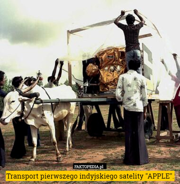 Transport pierwszego indyjskiego satelity "APPLE". 