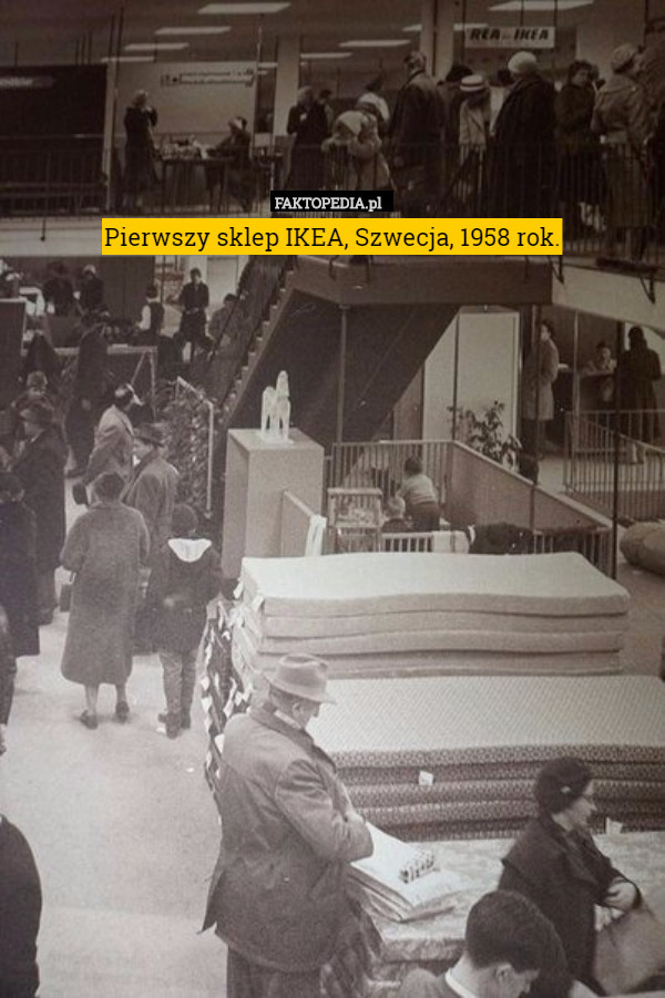 Pierwszy sklep IKEA, Szwecja, 1958 rok. 