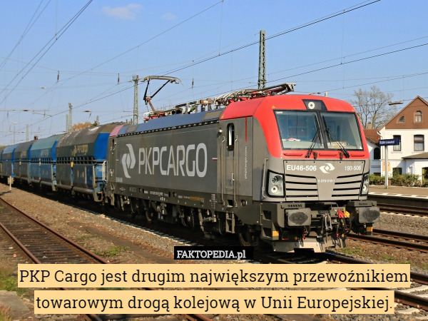 PKP Cargo jest drugim największym przewoźnikiem towarowym drogą kolejową w Unii Europejskiej. 