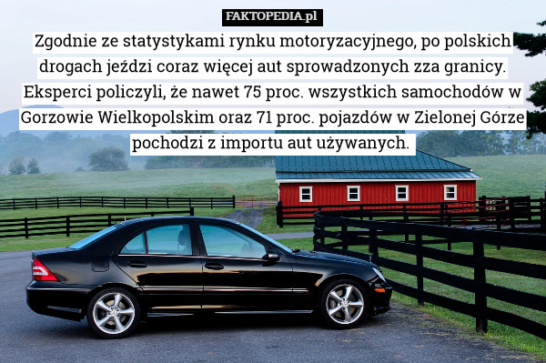 Zgodnie ze statystykami rynku motoryzacyjnego, po polskich drogach jeździ coraz więcej aut sprowadzonych zza granicy. Eksperci policzyli, że nawet 75 proc. wszystkich samochodów w Gorzowie Wielkopolskim oraz 71 proc. pojazdów w Zielonej Górze pochodzi z importu aut używanych. 