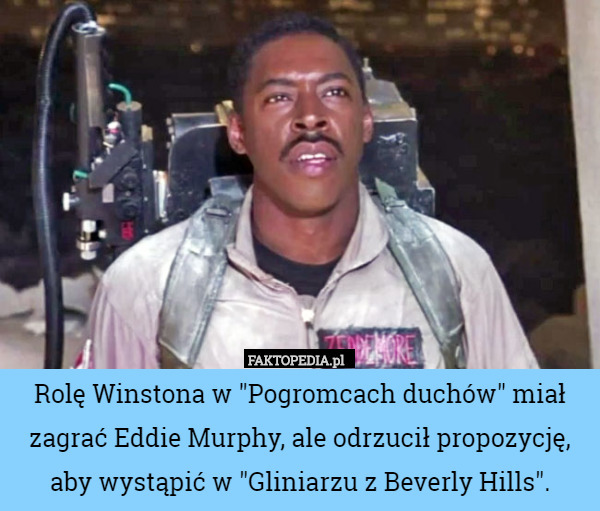 Rolę Winstona w "Pogromcach duchów" miał zagrać Eddie Murphy, ale odrzucił propozycję, aby wystąpić w "Gliniarzu z Beverly Hills". 