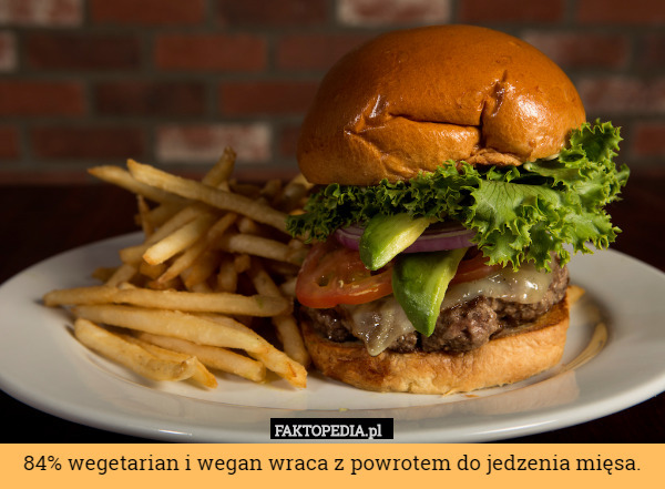 84% wegetarian i wegan wraca z powrotem do jedzenia mięsa. 
