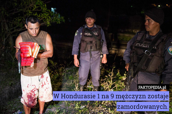 W Hondurasie 1 na 9 mężczyzn zostaje zamordowanych. 
