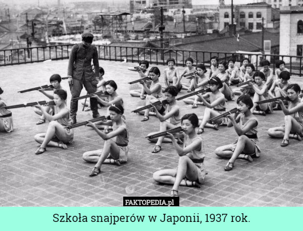 Szkoła snajperów w Japonii, 1937 rok. 