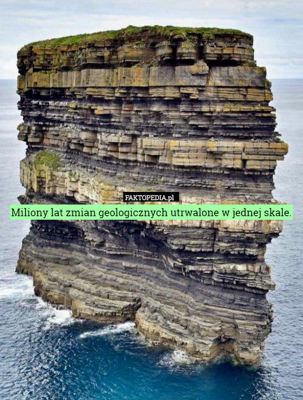 Miliony lat zmian geologicznych utrwalone w jednej skale. 