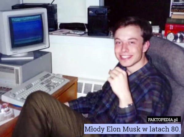 Młody Elon Musk w latach 80. 
