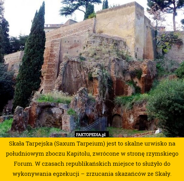 Skała Tarpejska (Saxum Tarpeium) jest to skalne urwisko na południowym zboczu Kapitolu, zwrócone w stronę rzymskiego Forum. W czasach republikańskich miejsce to służyło do wykonywania egzekucji – zrzucania skazańców ze Skały. 