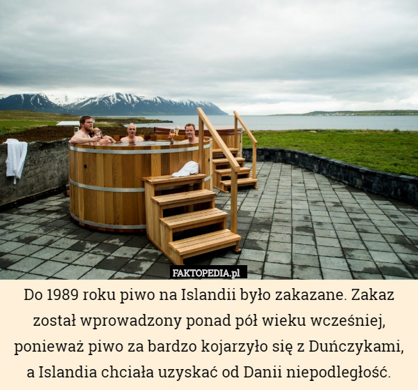 Do 1989 roku piwo na Islandii było zakazane. Zakaz został wprowadzony ponad pół wieku wcześniej, ponieważ piwo za bardzo kojarzyło się z Duńczykami, a Islandia chciała uzyskać od Danii niepodległość. 