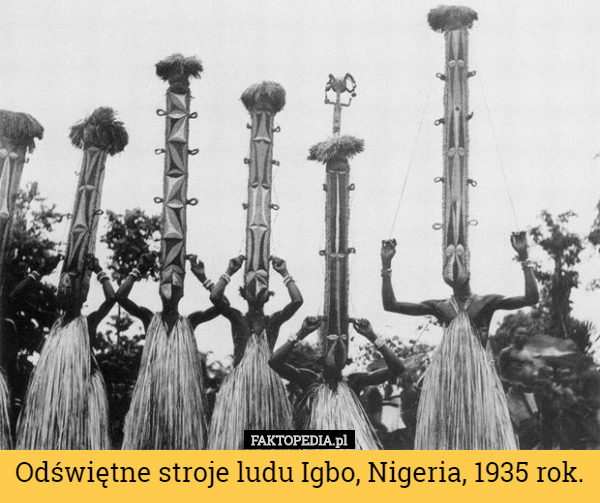 Odświętne stroje ludu Igbo, Nigeria, 1935 rok. 