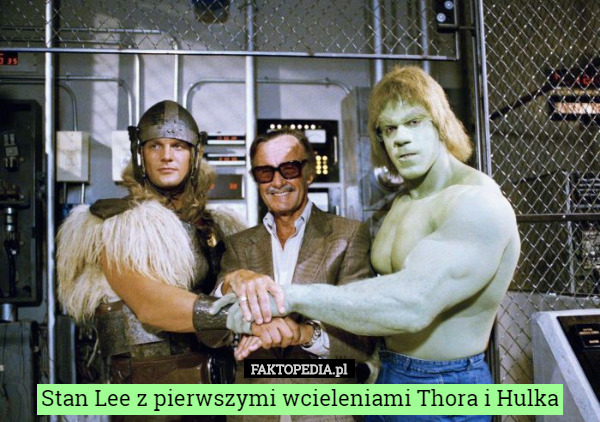 Stan Lee z pierwszymi wcieleniami Thora i Hulka 