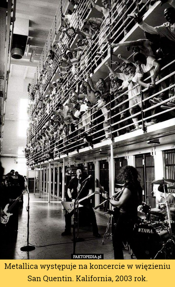 Metallica występuje na koncercie w więzieniu San Quentin. Kalifornia, 2003 rok. 