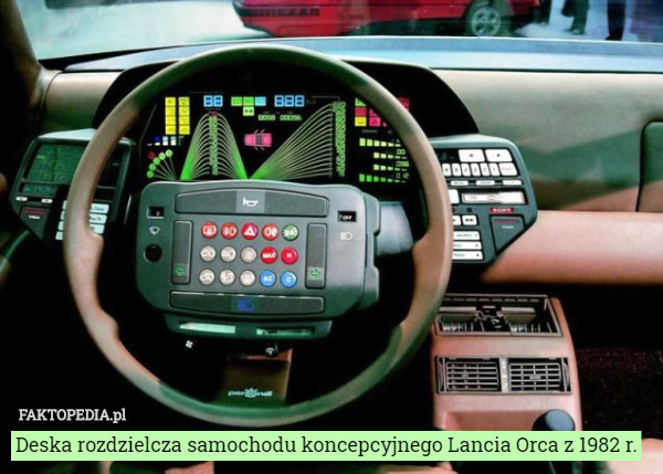 Deska rozdzielcza samochodu koncepcyjnego Lancia Orca z 1982 r. 