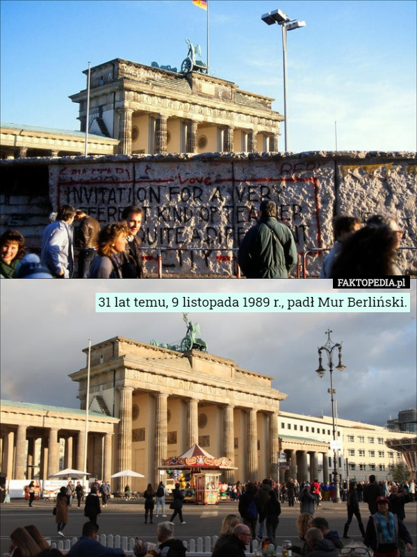 31 lat temu, 9 listopada 1989 r., padł Mur Berliński. 