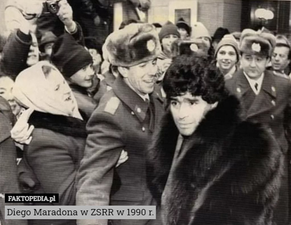 Diego Maradona w ZSRR w 1990 r. 