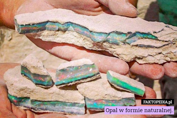 Opal w formie naturalnej. 