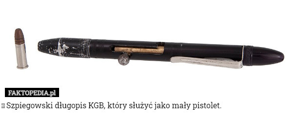 Szpiegowski długopis KGB, który służyć jako mały pistolet. 