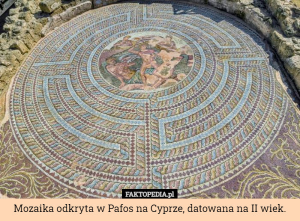 Mozaika odkryta w Pafos na Cyprze, datowana na II wiek. 