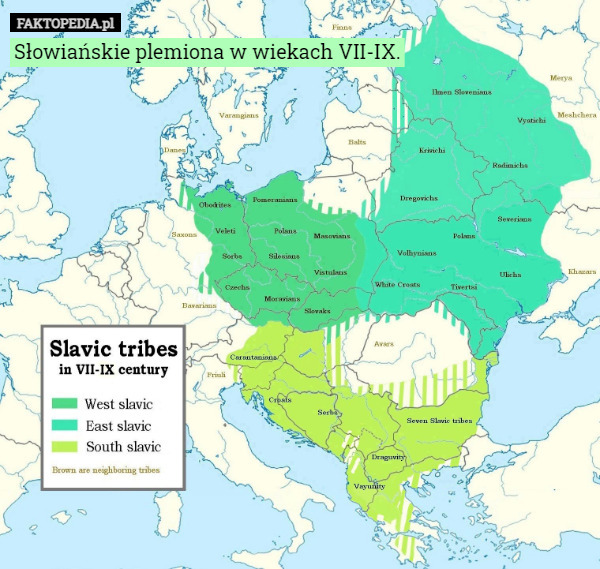 Słowiańskie plemiona w wiekach VII-IX. 