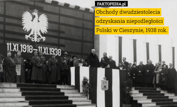 Obchody dwudziestolecia odzyskania niepodległości Polski w Cieszynie, 1938 rok. 