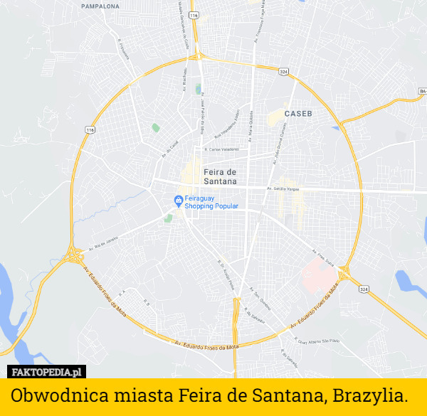Obwodnica miasta Feira de Santana, Brazylia. 