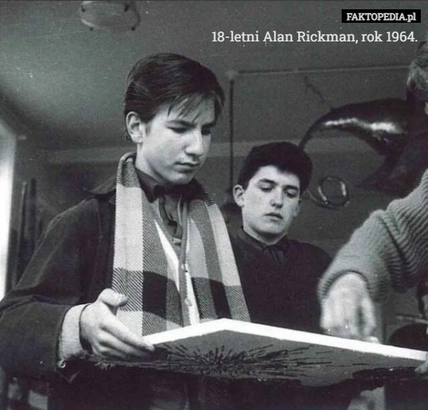 18-letni Alan Rickman, rok 1964. 