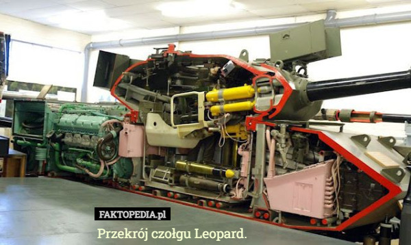 Przekrój czołgu Leopard. 
