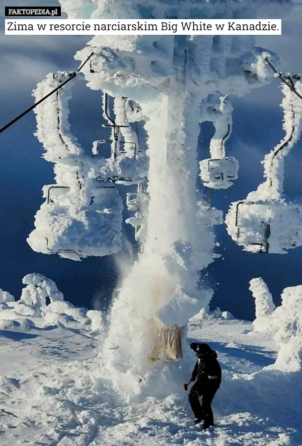 Zima w resorcie narciarskim Big White w Kanadzie. 