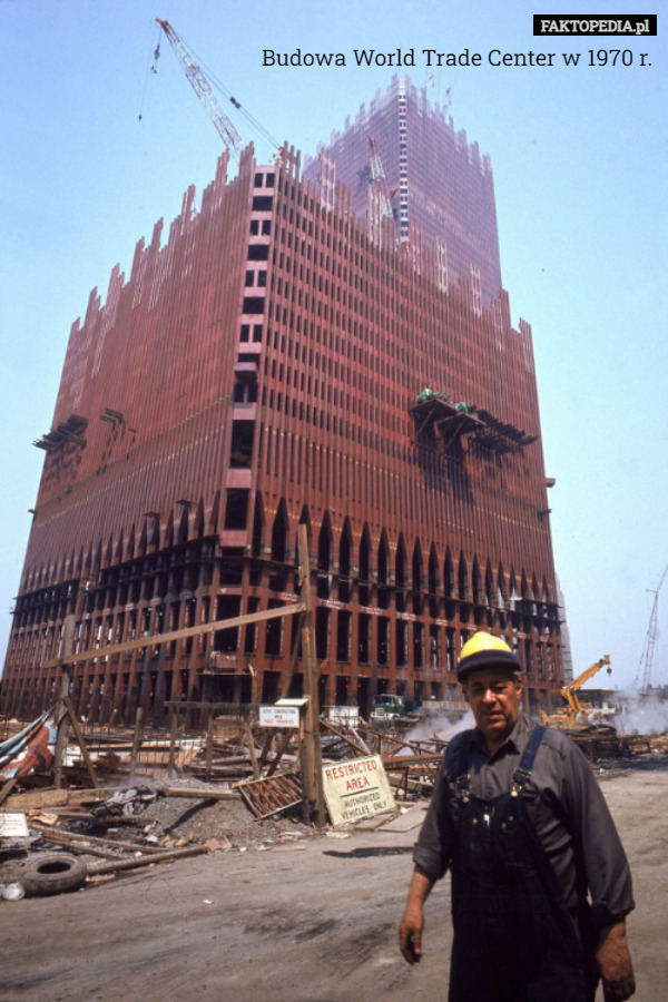 Budowa World Trade Center w 1970 r. 