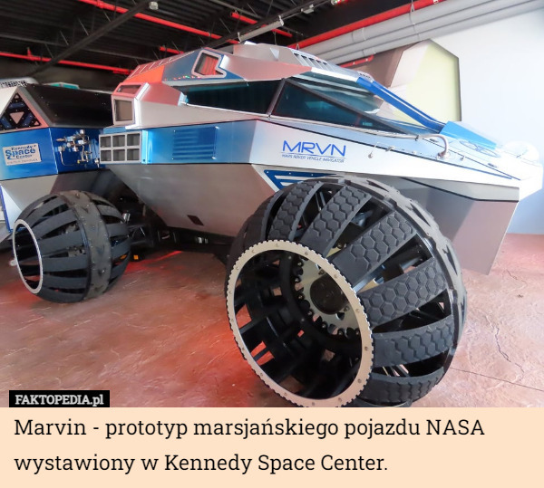 Marvin - prototyp marsjańskiego pojazdu NASA wystawiony w Kennedy Space Center. 